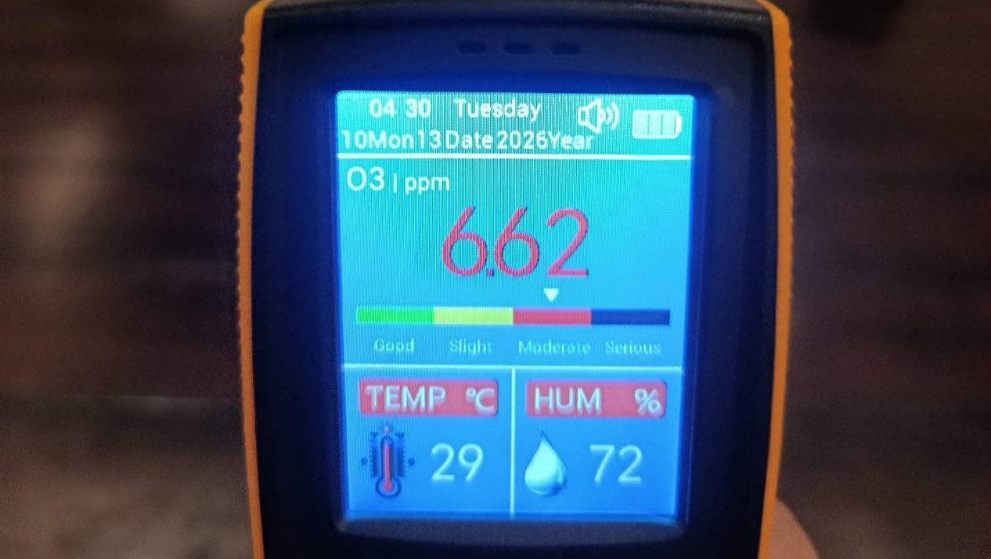บทความ โอโซน 3–5 ppm สลายกลิ่นและสารระเหย